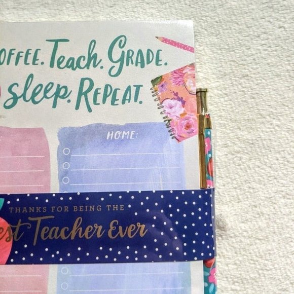 Best Teacher Coffee, Sleep Notepad & Pen Set - Picture 4 of 8